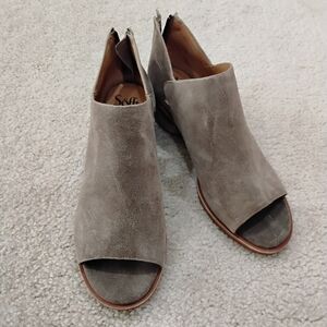 Sofft Suede Open Toe Wedge